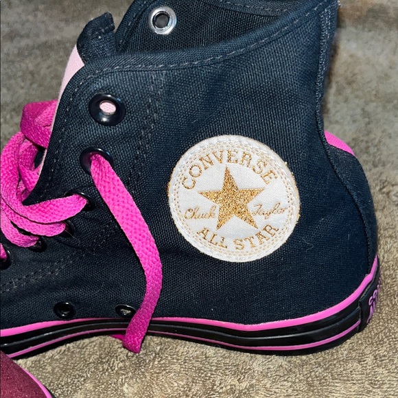 Chuck Taylor Converse High-Top Sneakers - Pink and Black - Picture 5 of 16